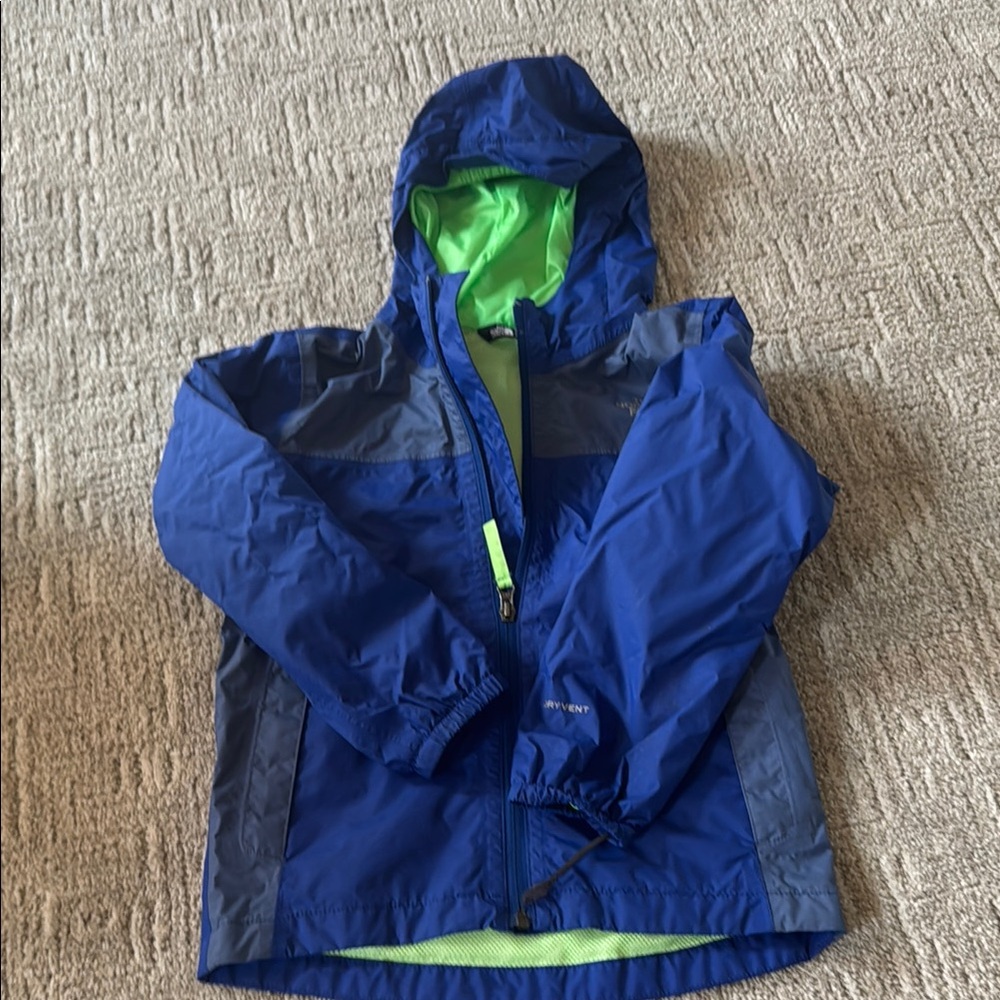 The North Face Blue and Green Light with Hood